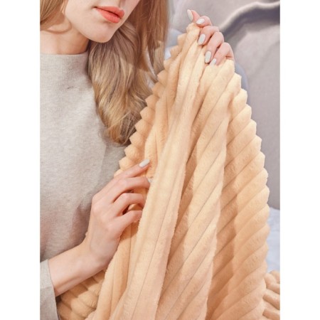 Vanilla Cream plaid, size 150x200 cm, pink color-4