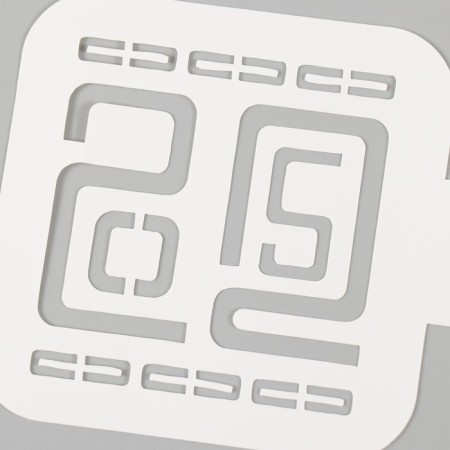 Plastic stencil "2025", size 9x9 cm-2
