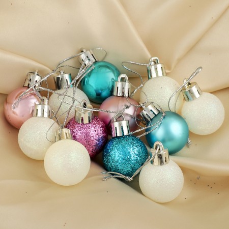 Set of balls plastic D-3 cm, 12 pcs "Bridget" mix