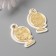 Decor for creativity wood, plastic "Globe" Mirror set 2 pcs 3.4x5 cm