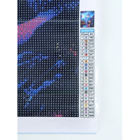 Diamond mosaic with full filling on the canvas "Fantastic Castle", 40 x 50 cm-3