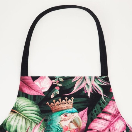 Apron "Ethel" Tropical Parrots 60*70 cm, 100% cotton, sarzha 190 g/m2-2