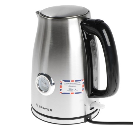 Electric kettle Brayer BR1022, Metal, 1.7 l, 2200 W, thermometer, silver-8