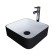 Grossman GR-4042BW sink, square, 385 x 385 mm, white/black
