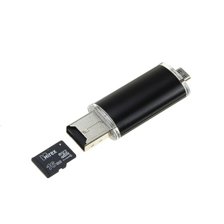 Flash drive Mirex Smart Black, 16 GB, USB2.0, USB/microUSB, th he is up to 25 mb/s, pake up to 15 Mb/s, black-2
