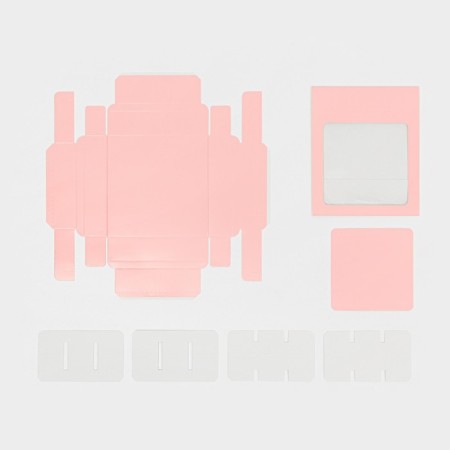 Box for sweets, confectionery packaging, 9 cells, “pink” 14.5 x 14.5 x 3.5 cm-6