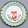 Paper “Fox” plate, in a set of 6 pcs.