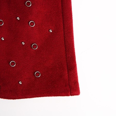 Gloves are female, dimensionless, without insulation, burgundy color-1