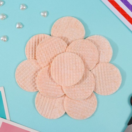 Orange cotton pads 50 pcs in the p/e package