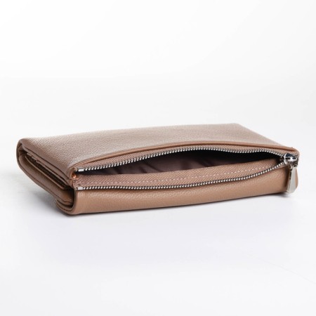 Women's wallet on magnet, beige color-3