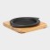 The cast -iron pan on the wooden stand “Circle. East Grill ", D = 15 cm, black color