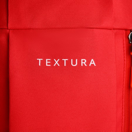 Sports' backpack on lightning, Textura, external pocket, red color-6