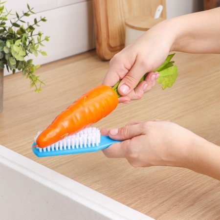 Brush for vegetables and fruits with a handle of Dolyan, 17 × 3.3 × 2 cm, color mix-3
