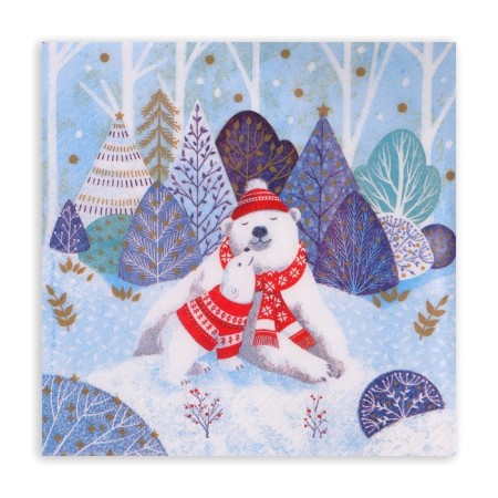New Year's napkins paper Grandpero Deluxe "Umka", 3 layers, 33x33 cm, 20 pcs-1