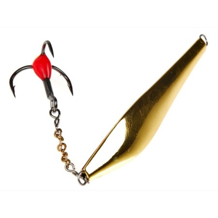 Vertical Winter Lucky John Double Blade with a chain and a tee, 6.5 cm GC blister-1