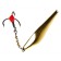 Vertical Winter Lucky John Double Blade with a chain and a tee, 6.5 cm GC blister