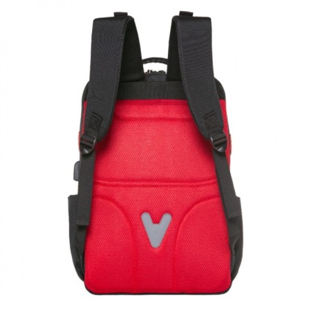Youth backpack 45 x 31 x 12 cm, ergonomic back, Across M-4, black/red M-4-2-2