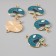 Decor for creativity metal, enamel "Kit against the background of the sky" 2.7x2.1 cm