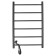 Electric towel Domoterm 109-6, 500x800 mm, left, black matte