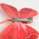 Butterflies for decor and floristry, on the clothespin, plastic, red, mix, 5 cm and 8 cm