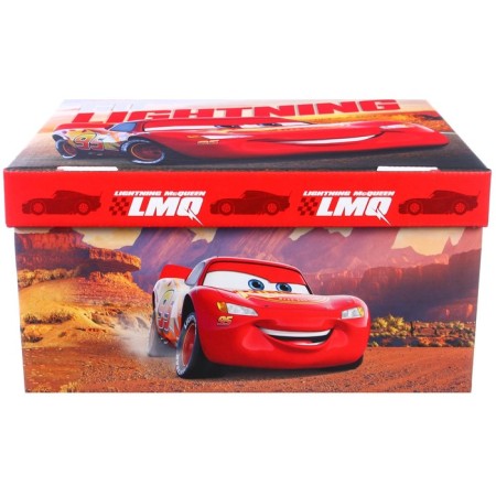Gift box with a lid, folding, 31x25.5x16 cm, cars-4