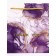 Gift laminated "marble" gift, purple with a bow, 25 x 20 x 12 cm
