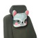 Pillow on the headrest Matech Cutie Line, 30 x 25 x 10 cm, gray, white