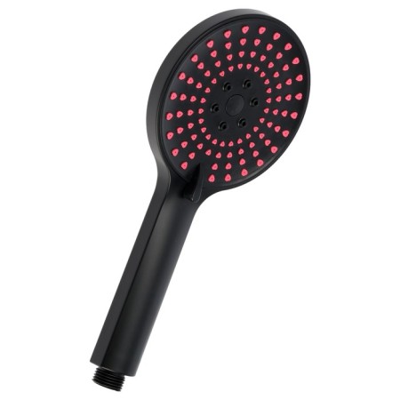 Shower watering can Zein Z3542, d = 120 mm, 5 modes, pink nozzles "hearts", black-4