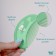 Soft comb, a comb and a scallop with a sheep's wool pile, mint color