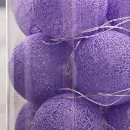 Garland “thread” 5 m with nozzles “purple”, ip20, transparent thread, 20 LED, glow warm white, 220 V-8