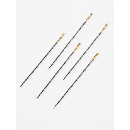 Sewing needles with a gold ear, d = 0.8 mm, 3.9 cm, set 16 pcs.