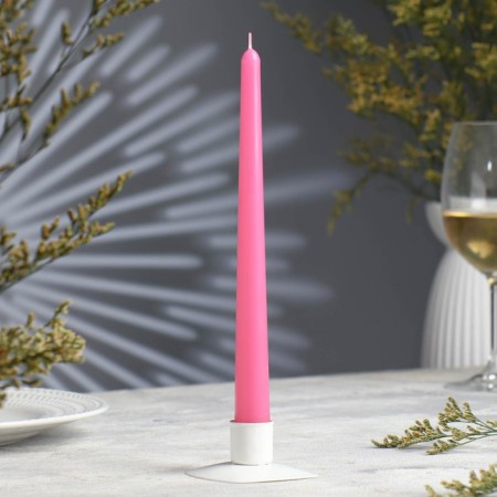 Antique candle, 2.3x 24.5 cm, 5 hours, 55 g, dark pink