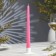 Antique candle, 2.3x 24.5 cm, 5 hours, 55 g, dark pink