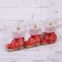 Decoration of the Christmas tree "boot" (set 3 pcs) 8x4x8 cm, red