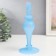 Glass of glass per 1 candle "Vitk" transparent blue 10.5x10.5x25 cm