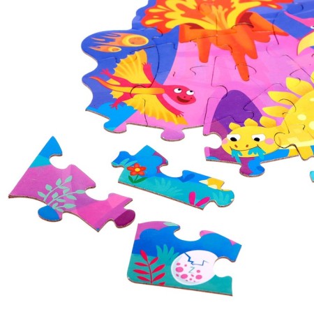 Figure puzzles 4 in 1 "world of dinosaurs", 9,12,15.20 elements-6