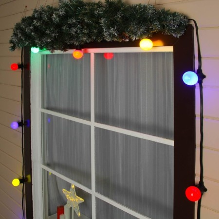 Girlyanda "Bels Light" 50 m, IP65, 2W, dark rubber thread, step 40 cm, E27 (without lamps), 220 V-1