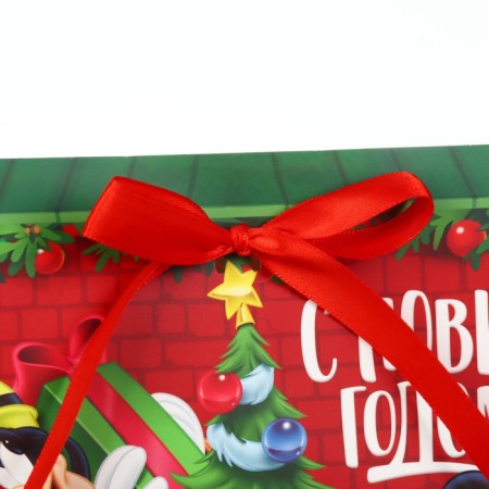 New Year. Gift box, folding, "Happy New Year", 27x23x15 cm, Mickey Mouse-6