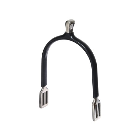 Spurs with a straight schelle with a rubber coating 15 mm, black, set 2 pcs-1
