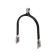 Spurs with a straight schelle with a rubber coating 15 mm, black, set 2 pcs