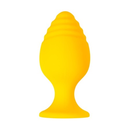 Anal sleeve Todo by toyfa riffle, silicone, 7.5 cm, yellow color-2