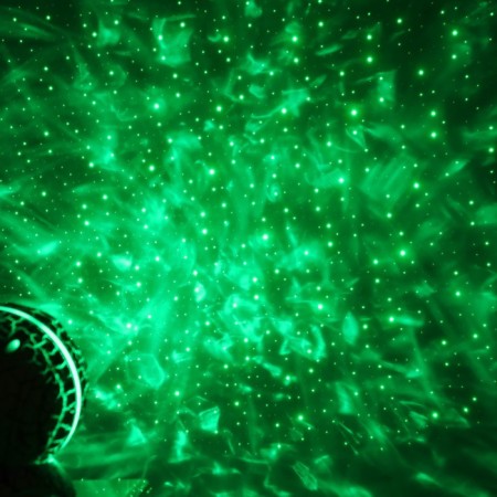 Light device "Dinosaurian egg" 10 cm, speaker, removable hemisphere, glow of RGB, remote control, USB, blue-2