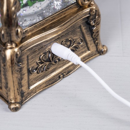 LED figure "Gramophone with a Christmas tree" 11 × 28 × 11 cm, plastic, AAX3 batteries (not in the kit), USB, glow warm white-3