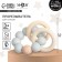 Silicone teether M&B with a wooden ring, gray