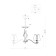 Freya FR2001PL-05G Monique chandelier, 320x340x1494 mm, E14, 5x40W, matte gold color