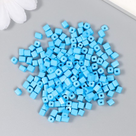 Cube glass 4x4 mm "brightness. Azure" set 20 grams-1