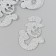 Decor "Snowman" silver 4.5x6 cm set 5 pcs foam glitter