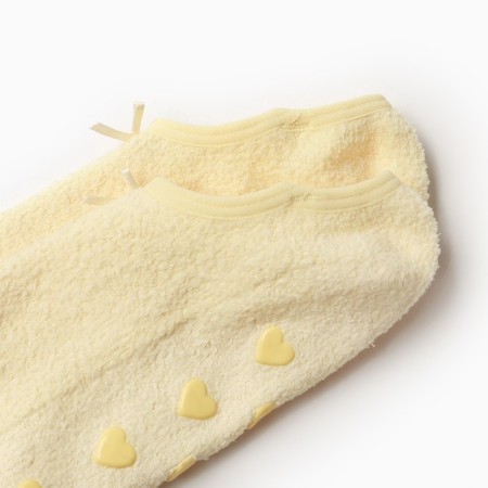 Women's socks shortened non-slip, yellow color, size 36-39-1