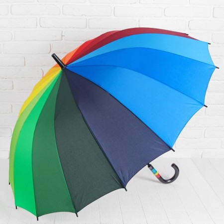 Umbrella - a semiautomatic “rainbow” cane, Eponge, 16 knitting needles, r = 61 cm, multi -colored-4