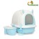 Domik toilet with a removable stand for a scoop, 50 x 40 x 41 cm, blue